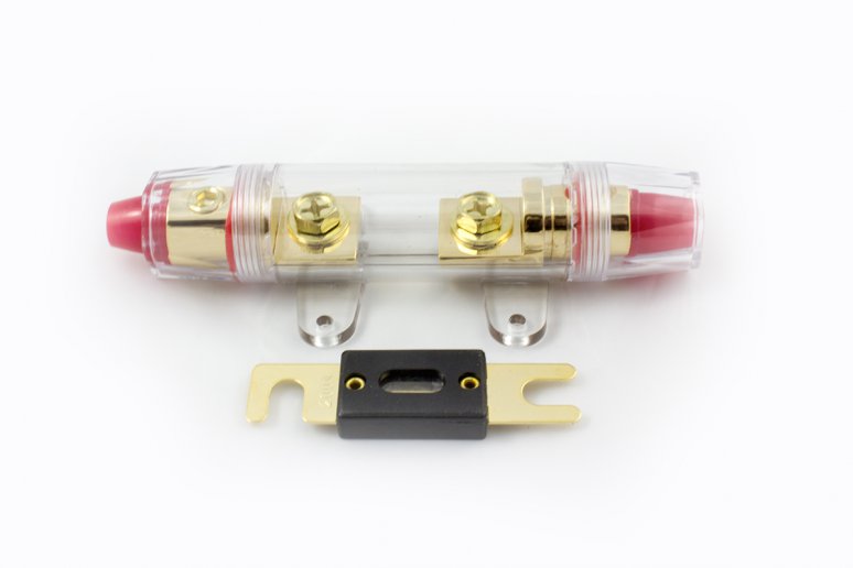 Sinuslive SH-175 Portafusibile Di Sicurezza Mini-ANL Per Cavi Fino A 35mm² – Placcato Oro 24K
